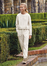 Cargar imagen en el visor de la galería, Conjunto Sudadera Pantalón Beige