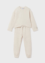 Cargar imagen en el visor de la galería, Conjunto Sudadera Pantalón Beige