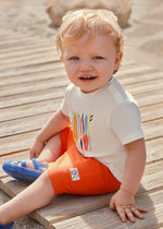 Cargar imagen en el visor de la galería, Conjunto Camiseta Surf Short Naranja