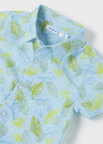 Cargar imagen en el visor de la galería, Conjunto Camisa Azul Verde Short Arena