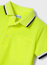 Cargar imagen en el visor de la galería, Conjunto Polo Amarilla Flúor Short Mezclilla