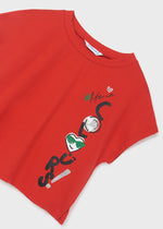 Cargar imagen en el visor de la galería, Conjunto Camiseta Roja Short Caritas