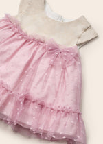 Cargar imagen en el visor de la galería, Vestido Beige Tul Rosa