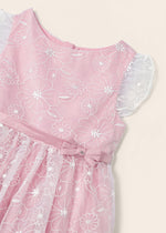 Cargar imagen en el visor de la galería, Vestido Rosa Tul Flores