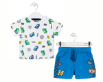 Cargar imagen en el visor de la galería, Conjunto Camiseta Carros Short Azul