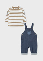 Cargar imagen en el visor de la galería, Conjunto Overol Camiseta Rayas