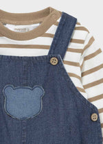 Cargar imagen en el visor de la galería, Conjunto Overol Camiseta Rayas