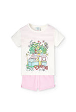 Cargar imagen en el visor de la galería, Conjunto Camiseta Flores Short Rosa