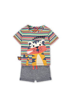 Cargar imagen en el visor de la galería, Conjunto Camiseta Rayas Tigre Short