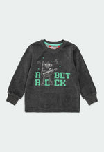 Cargar imagen en el visor de la galería, Pijama Terciopelo Gris Robot