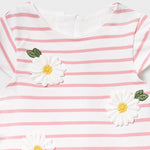 Cargar imagen en el visor de la galería, Vestido Rayas Rosas Margaritas con Banda