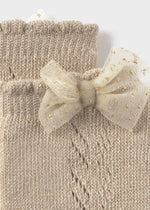 Cargar imagen en el visor de la galería, Calceta Alta Moño Khaki
