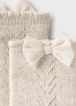 Cargar imagen en el visor de la galería, Calceta Alta Moño Beige
