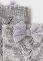 Cargar imagen en el visor de la galería, Calceta Alta Moño Gris
