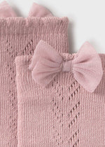 Cargar imagen en el visor de la galería, Calceta Alta Moño Rosa
