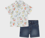 Cargar imagen en el visor de la galería, Conjunto Camisa Surf Short Mezclilla
