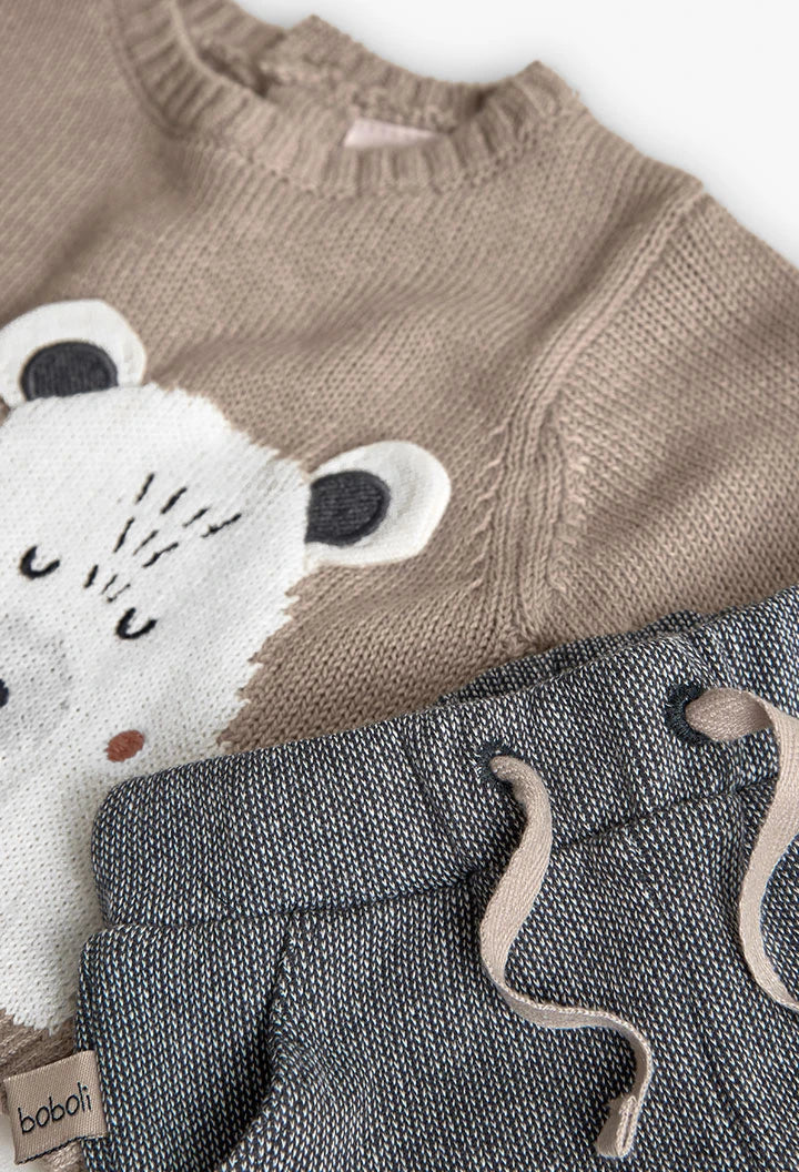 Conjunto Suéter Oso Pantalón