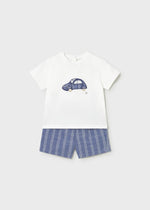 Cargar imagen en el visor de la galería, Conjunto Camiseta Carro Short Azul

