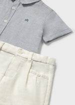 Cargar imagen en el visor de la galería, Conjunto Camisa Short Crudo Lino
