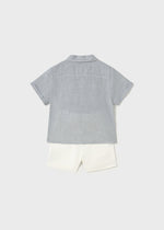Cargar imagen en el visor de la galería, Conjunto Camisa Short Crudo Lino
