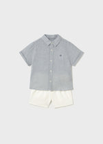 Cargar imagen en el visor de la galería, Conjunto Camisa Short Crudo Lino
