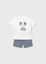 Cargar imagen en el visor de la galería, Conjunto Camiseta Perrito Short Azul
