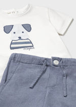 Cargar imagen en el visor de la galería, Conjunto Camiseta Perrito Short Azul
