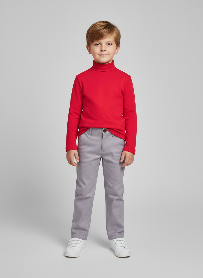 Camiseta Cuello Alto Roja