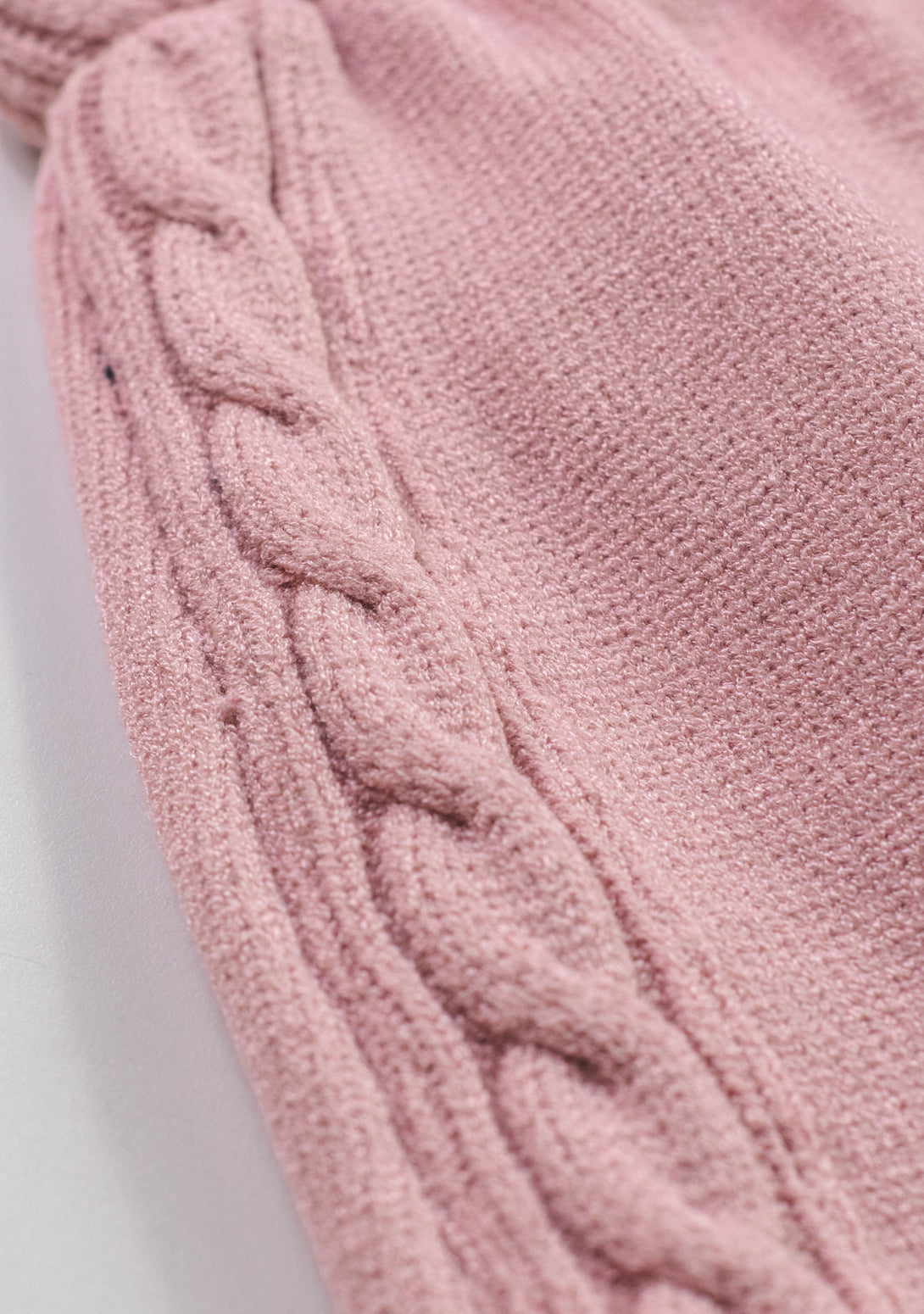 Conjunto Suéter Cuello Falda Rosa