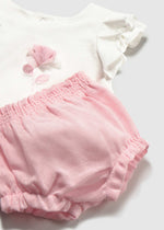 Cargar imagen en el visor de la galería, Conjunto Camiseta Flor Short Rosa
