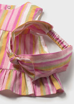 Cargar imagen en el visor de la galería, Vestido Rayas Rosa con Bandita
