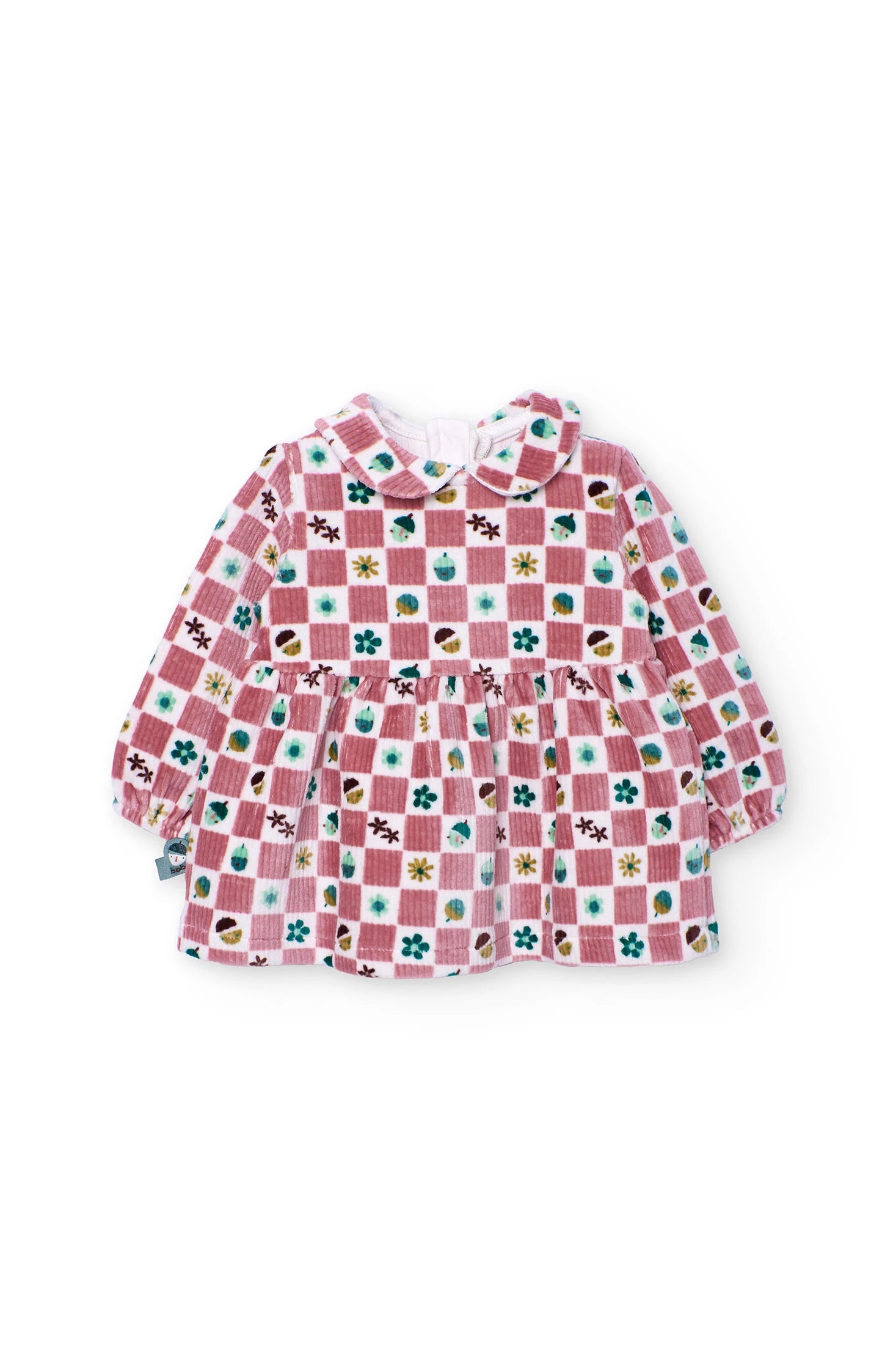 Vestido Cuadros Rosa Pana