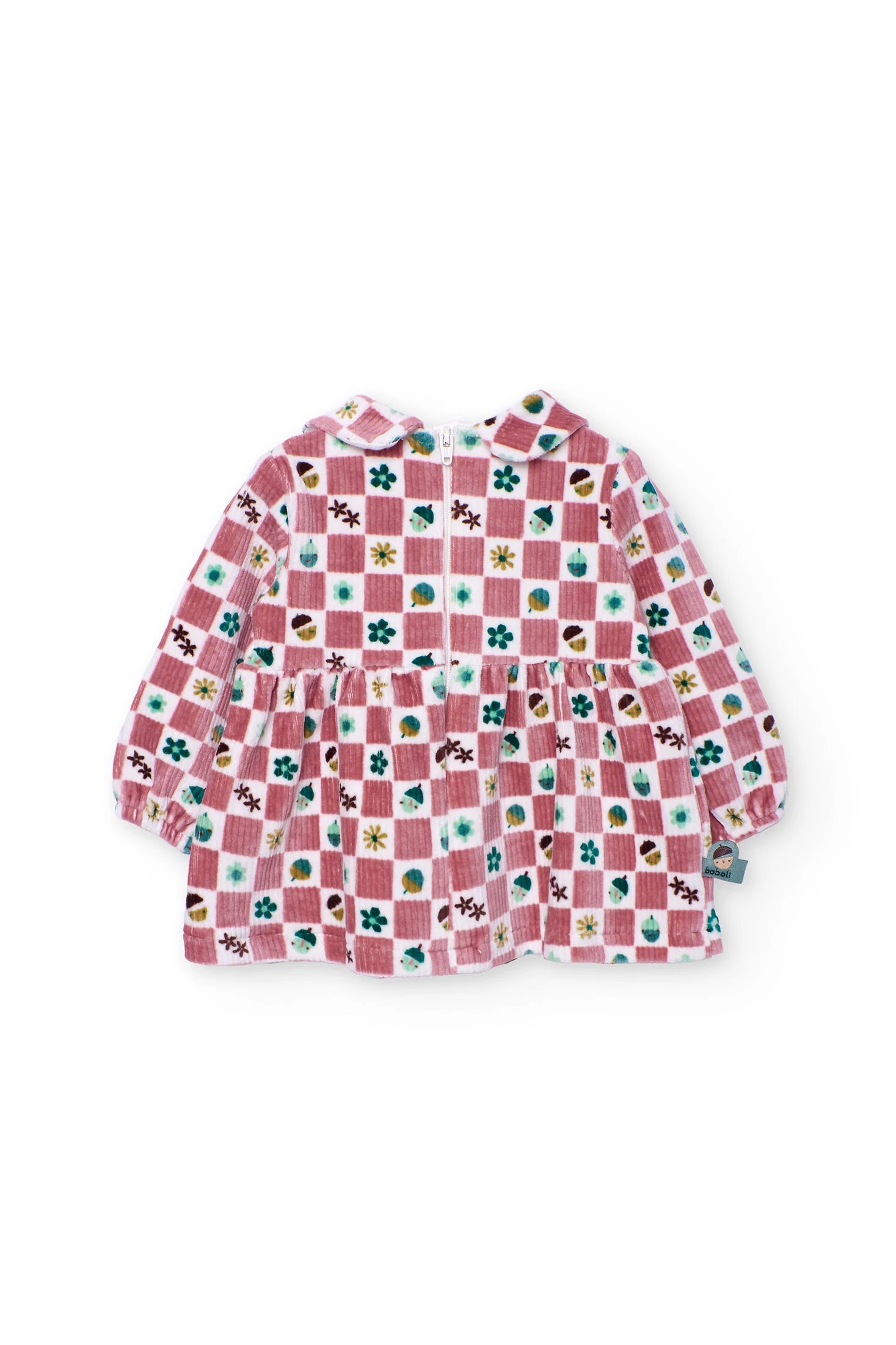 Vestido Cuadros Rosa Pana