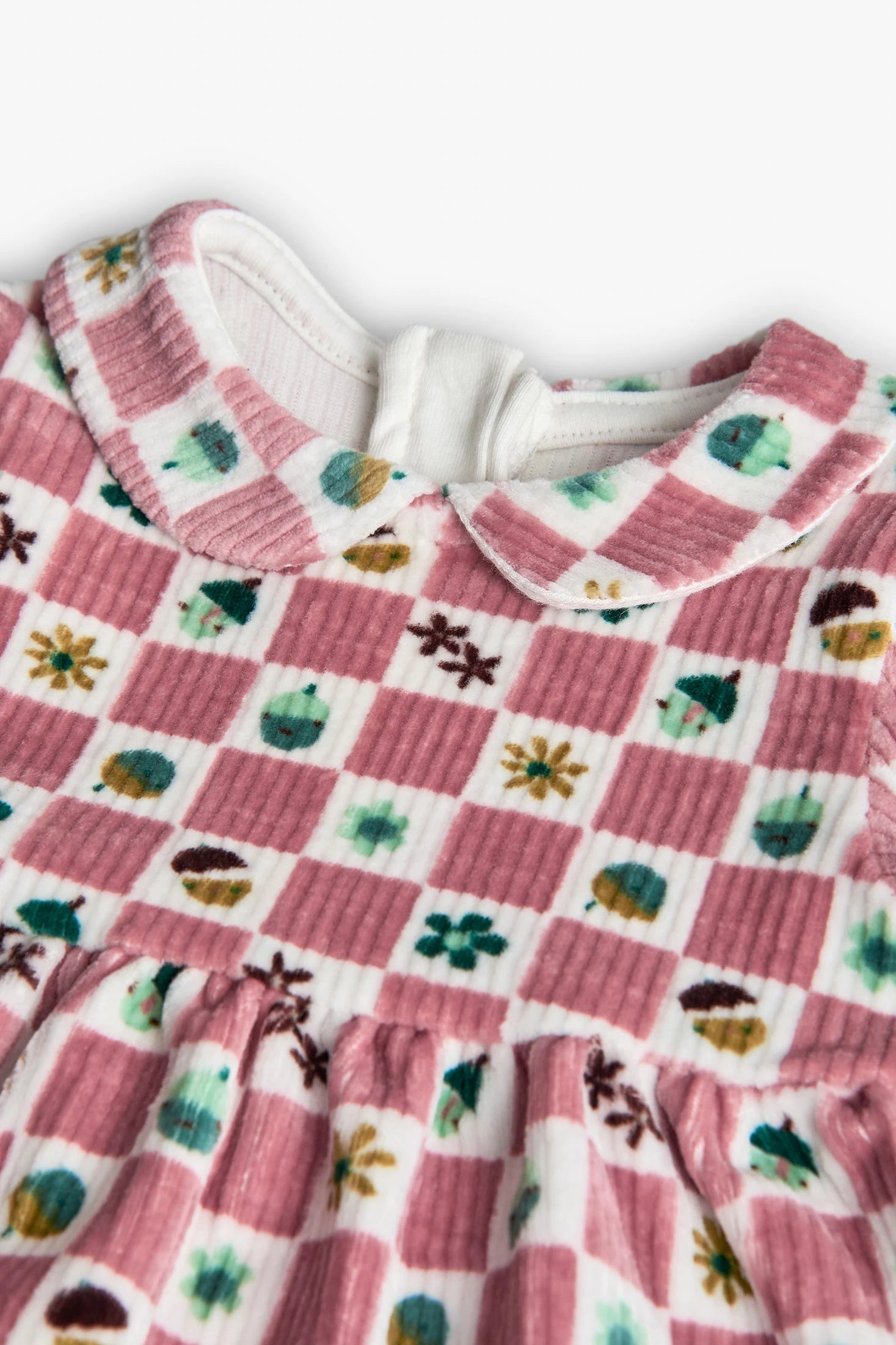 Vestido Cuadros Rosa Pana