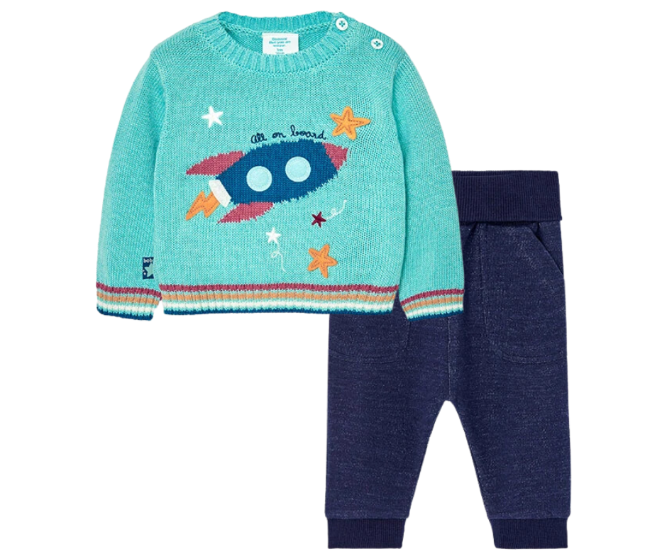 Conjunto Suéter Cohete Pantalón Mezclilla