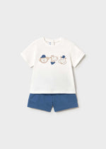 Cargar imagen en el visor de la galería, Conjunto Camiseta Animalitos Short Cobalto
