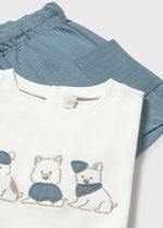 Cargar imagen en el visor de la galería, Conjunto Camiseta Perritos Short Jade
