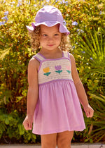 Cargar imagen en el visor de la galería, Vestido Lila Crochet Tulipanes
