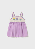 Cargar imagen en el visor de la galería, Vestido Lila Crochet Tulipanes
