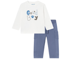 Conjunto Camiseta Perrito Pantalón Azul