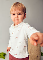 Cargar imagen en el visor de la galería, Conjunto Polo Carritos Pantalón Café
