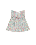 Cargar imagen en el visor de la galería, Vestido Flores Moño Rosa
