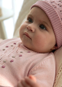 Vestido Tejido Rosa con Gorrito