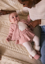 Cargar imagen en el visor de la galería, Conjunto Suéter y Falda Tejida Rosa
