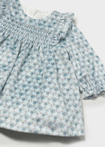Cargar imagen en el visor de la galería, Vestido Azul Flores Terciopelo
