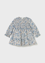 Cargar imagen en el visor de la galería, Vestido Terciopelo Estampado Azul
