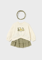 Cargar imagen en el visor de la galería, Conjunto Sudadera Falda Cuadros con Bandita
