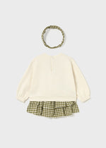 Cargar imagen en el visor de la galería, Conjunto Sudadera Falda Cuadros con Bandita
