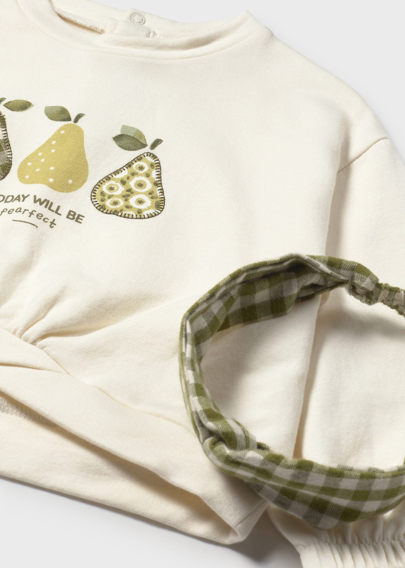 Conjunto Sudadera Falda Cuadros con Bandita