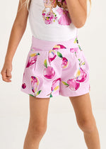 Cargar imagen en el visor de la galería, Conjunto Blusa Rosa Short Cerezas
